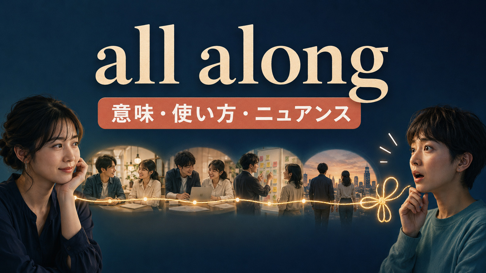 all alongの意味・使い方・ニュアンスを解説するアイキャッチ画像
