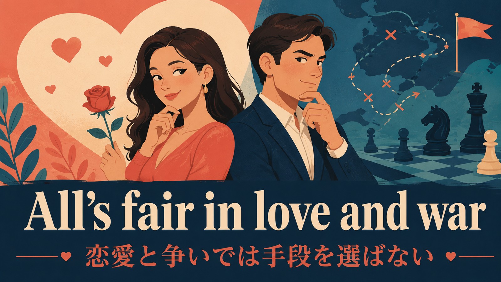 All’s fair in love and warの意味は？使い方・ニュアンスと例文