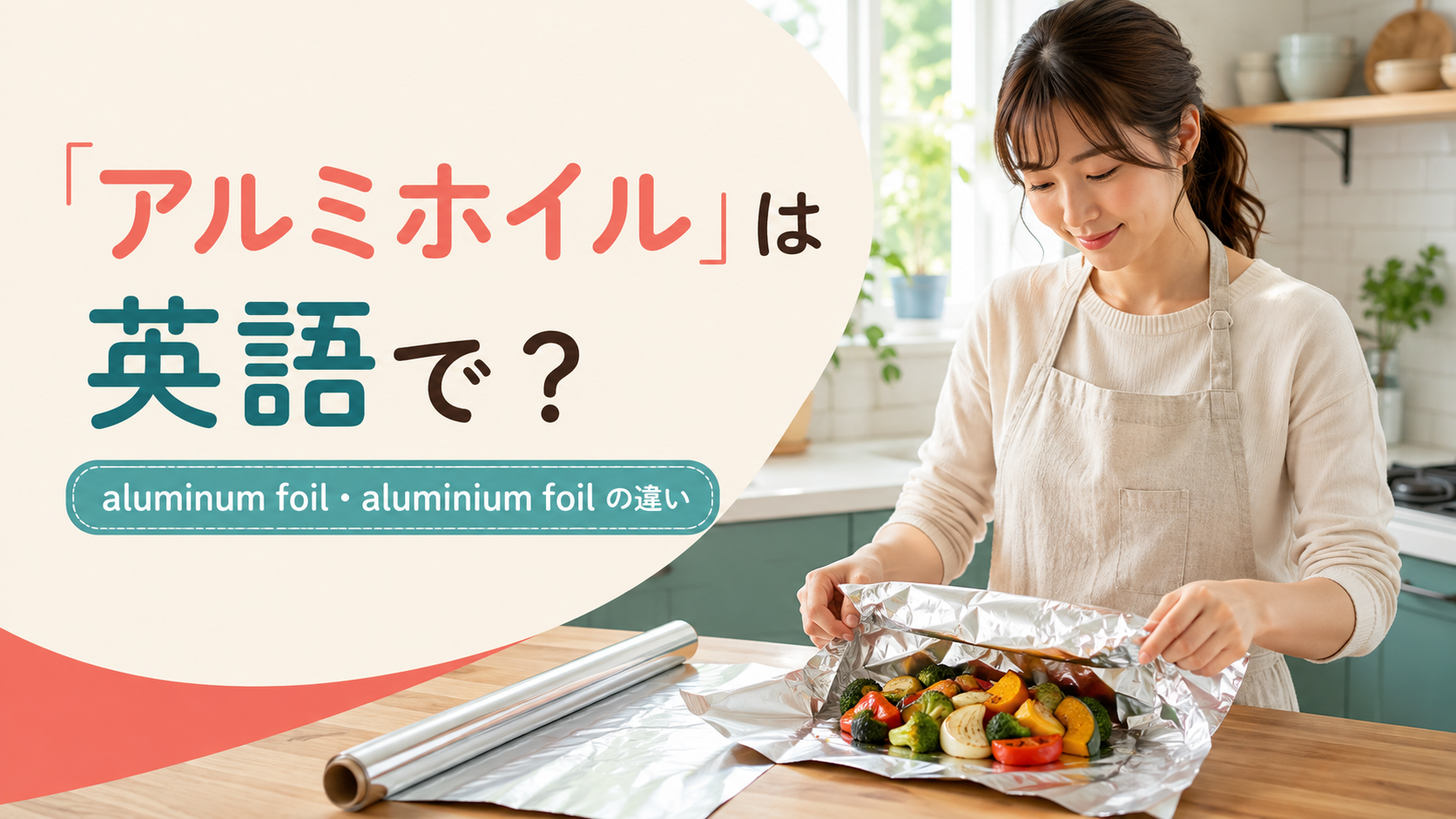 「アルミホイル」は英語で?aluminum foilとaluminium foilの違いを紹介するアイキャッチ画像