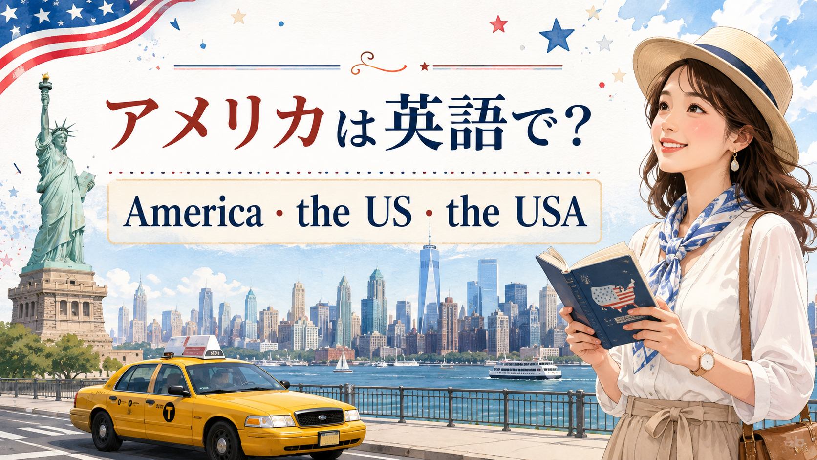 アメリカは英語で？America・the US・the USAの違い