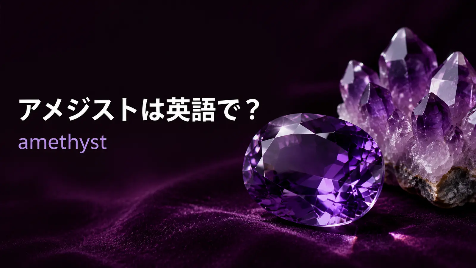 アメジストは英語でamethyst｜発音・語源・quartzとの違いと例文