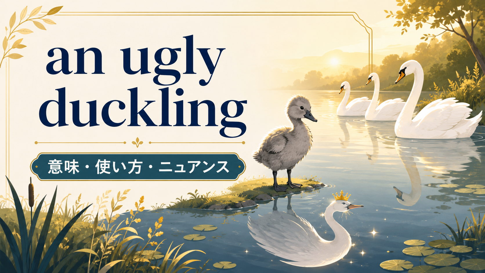 an ugly ducklingの意味・使い方・ニュアンスを表すアイキャッチ画像