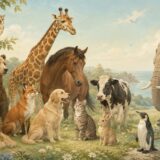 犬・猫・ライオン・象・キリン・鳥・海の生き物などを描いた動物の英語一覧