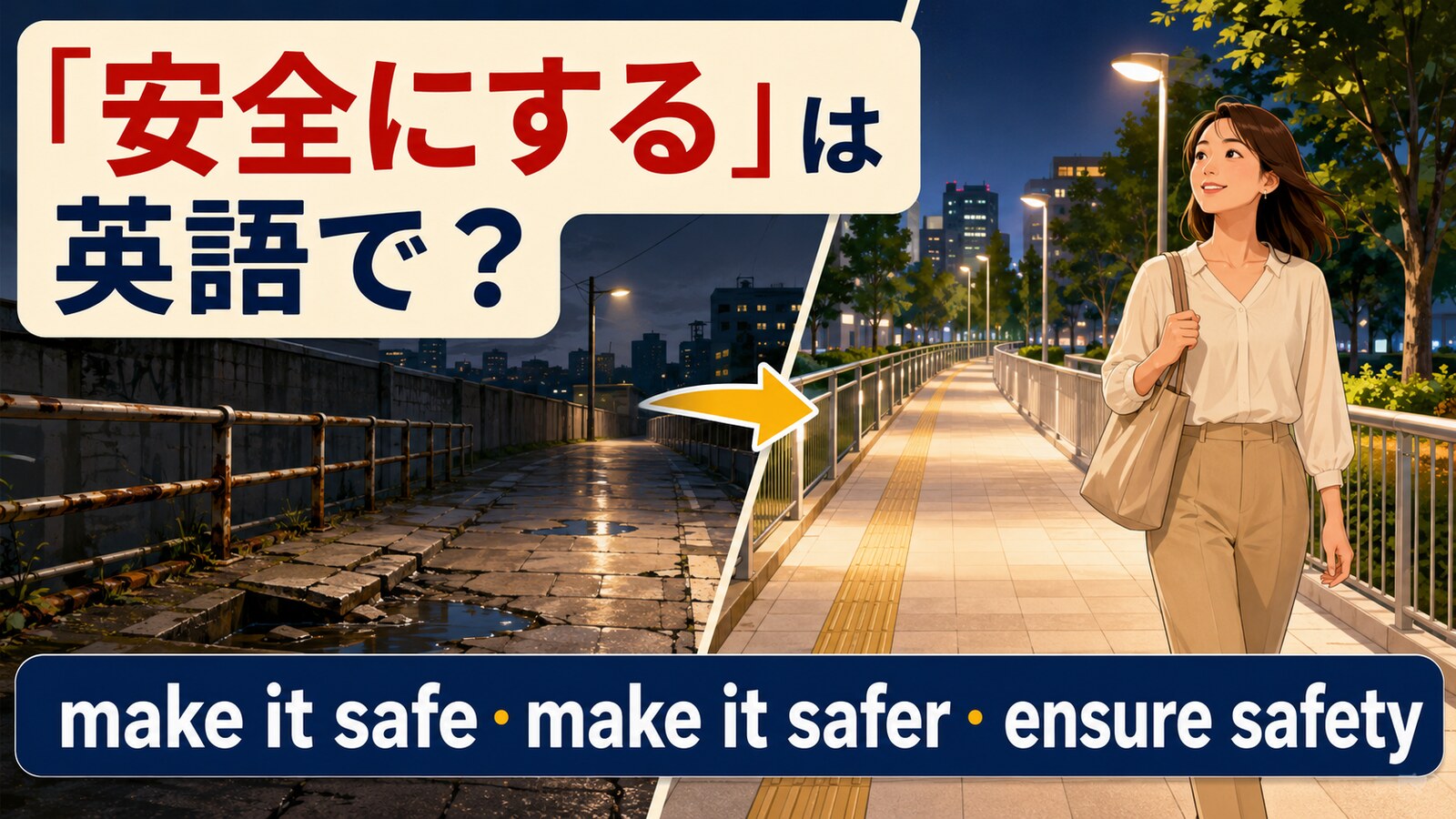 「安全にする」は英語で？make it safe・safer・ensure safetyの違い