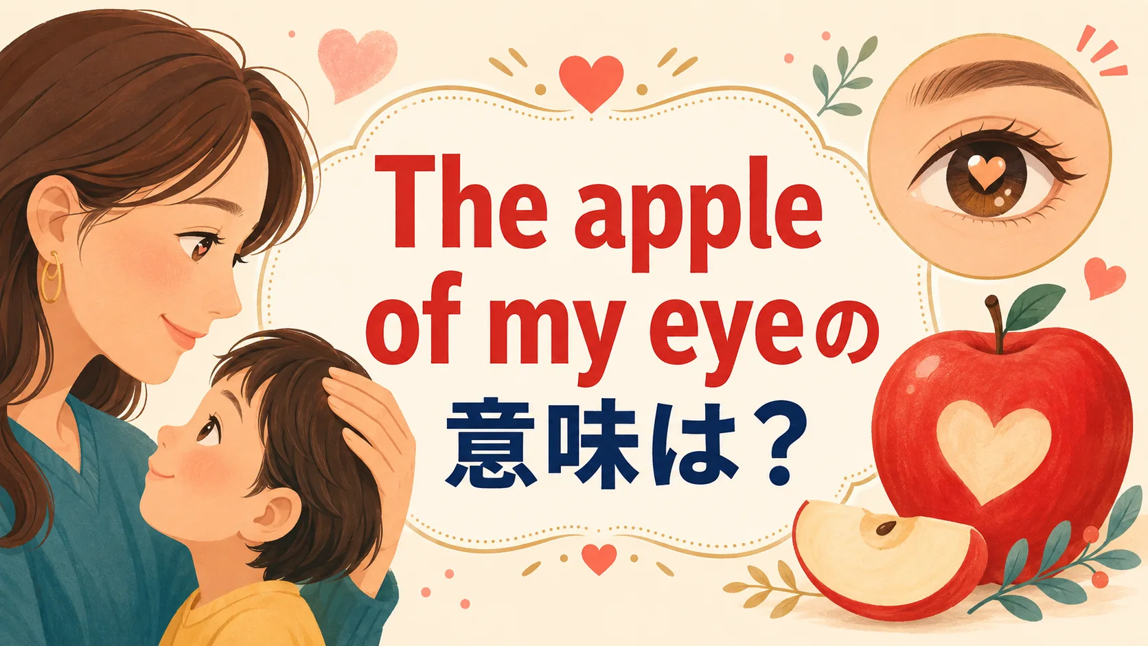 The apple of my eyeの意味は?かけがえのない大切な人を表す英語