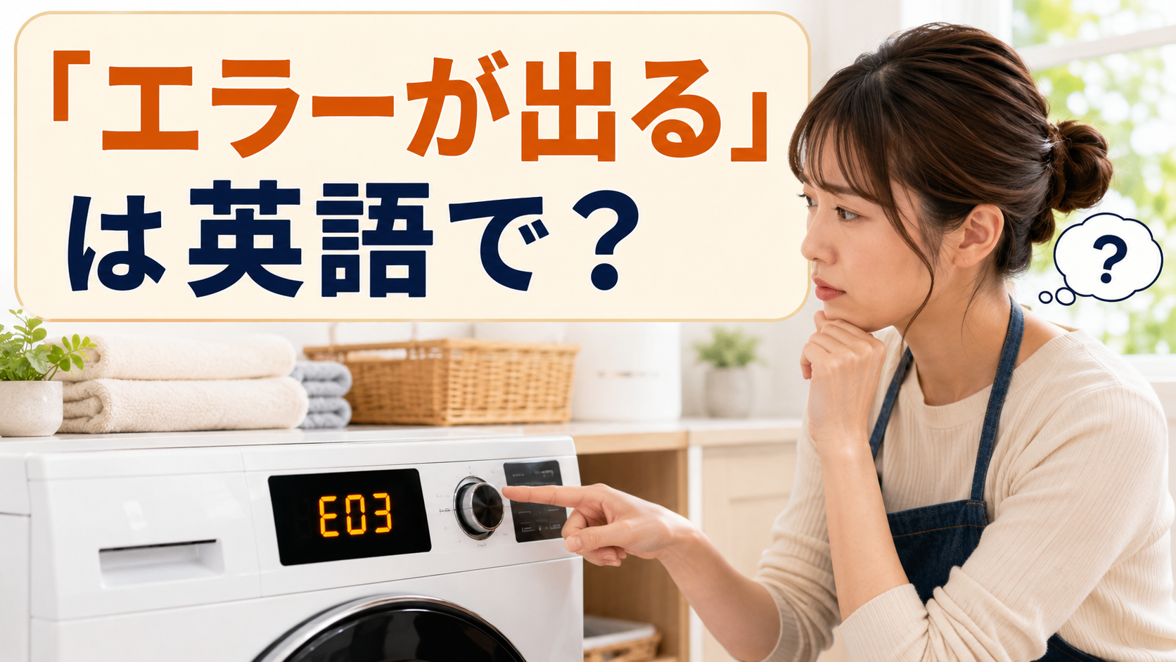 「家電にエラーが出る・エラーコードが表示される」は英語で？show・display・appearの違い