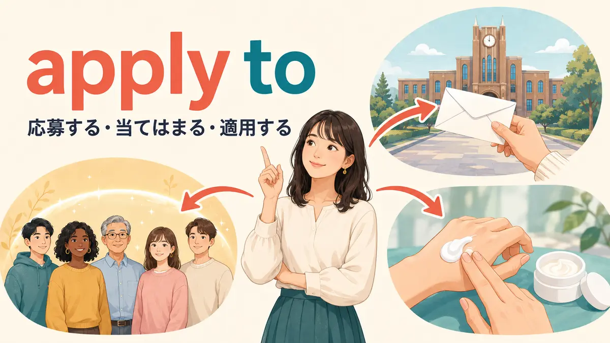 apply toの応募する・当てはまる・適用するを示すアイキャッチ