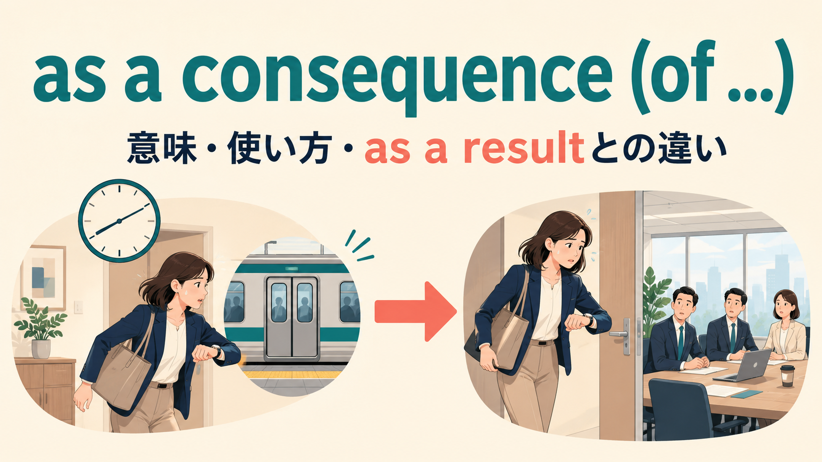as a consequenceの意味は？as a resultとの違い・ofの使い方
