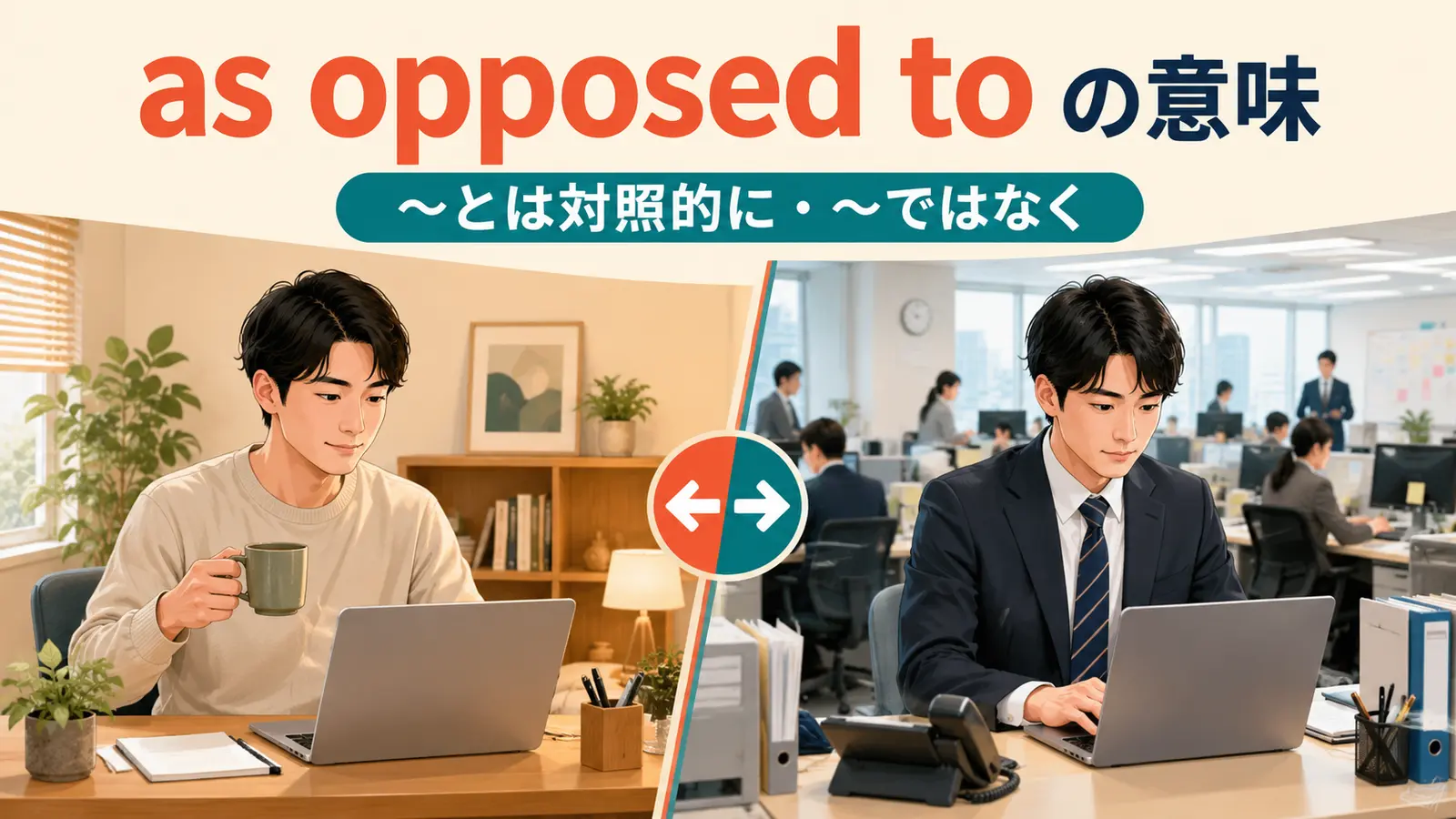 as opposed toの意味は？「〜とは対照的に」の使い方とbe opposed toとの違い