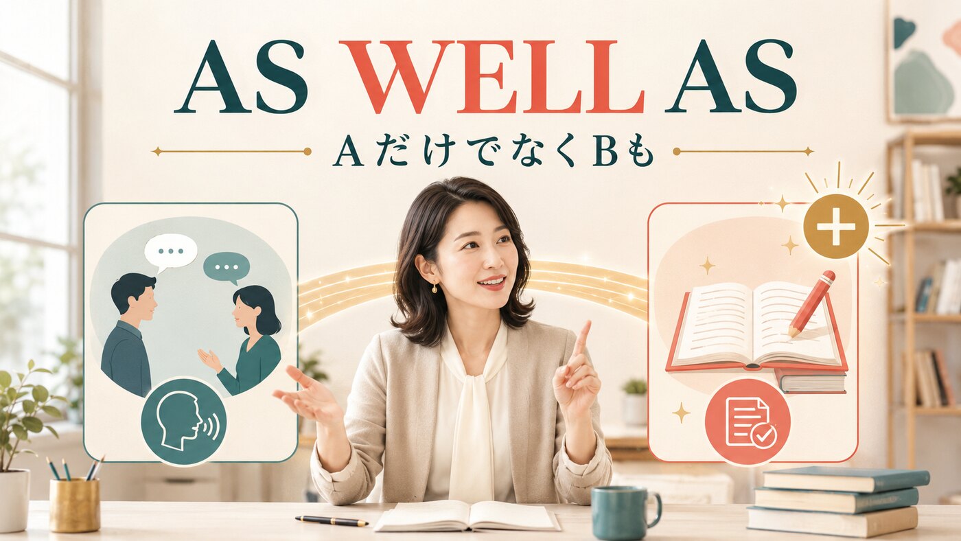 as well asの意味は？AだけでなくBも・語順と動詞の一致を例文解説