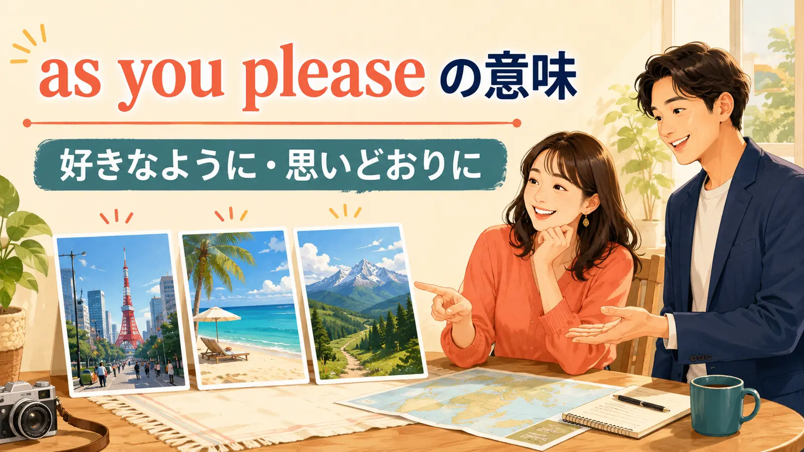 as you pleaseの意味は？「好きなように」の使い方とDo as you please.のニュアンス
