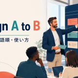 assign A to Bの意味・語順・使い方を解説するアイキャッチ