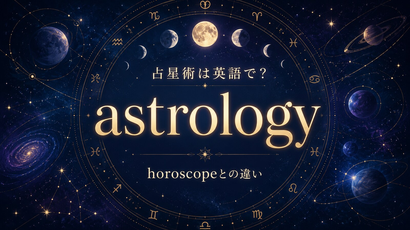占星術は英語でastrology｜発音・horoscope・zodiac sign・astronomyとの違い