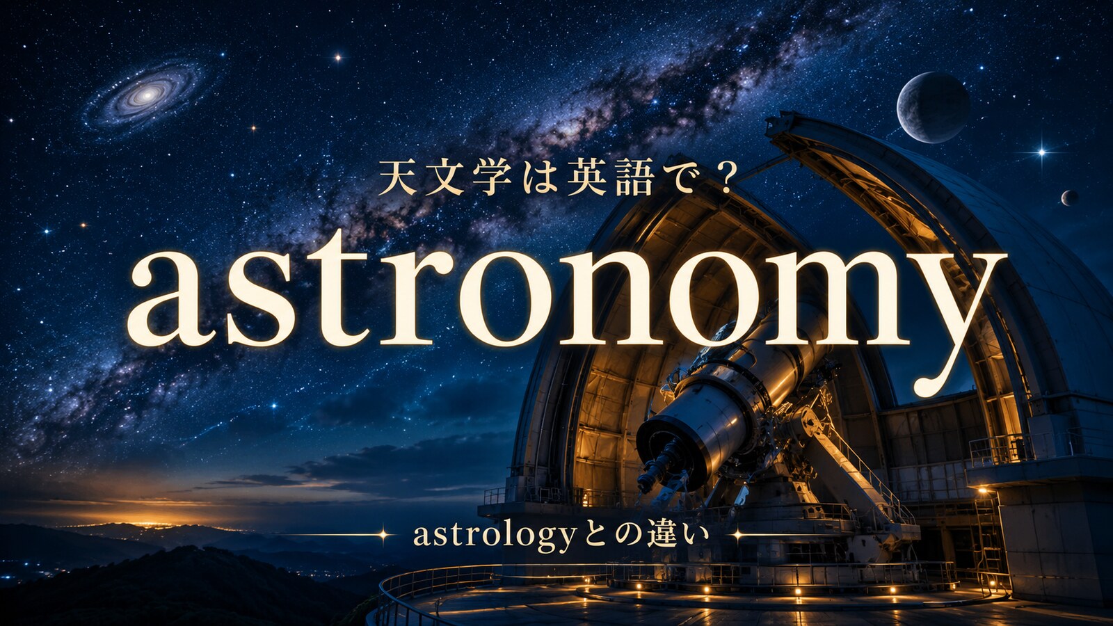天文学は英語でastronomy｜発音・astronomer・astronomicalとastrologyの違い