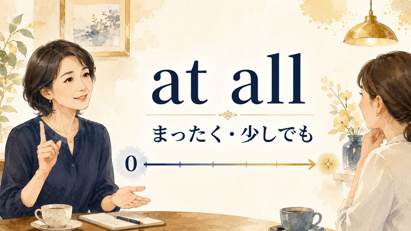 at allの意味は？not at all・疑問文・if at allの使い方