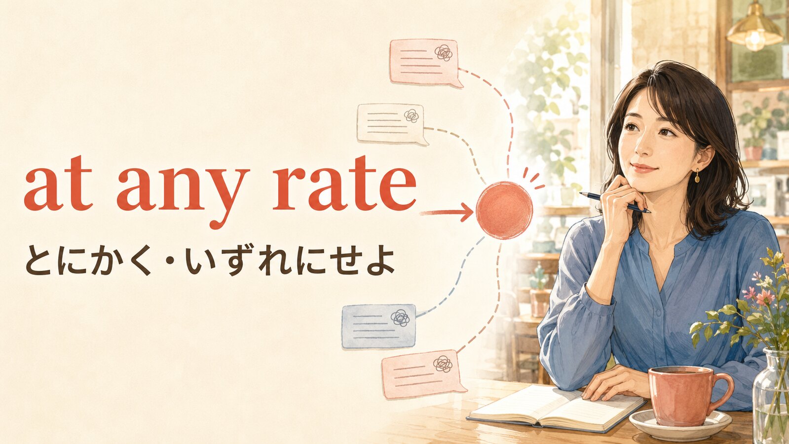 at any rateの意味は？anyway・in any caseとの違いと使い方
