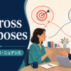 at cross purposesの意味・使い方・ニュアンスを表すアイキャッチ画像
