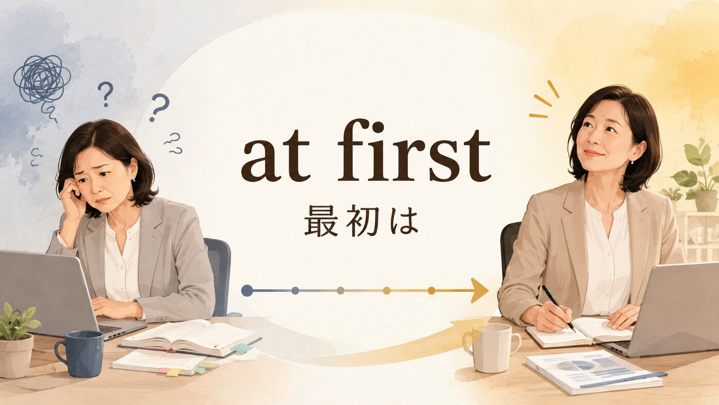 at firstの意味は？first・at the beginning・first of allとの違い
