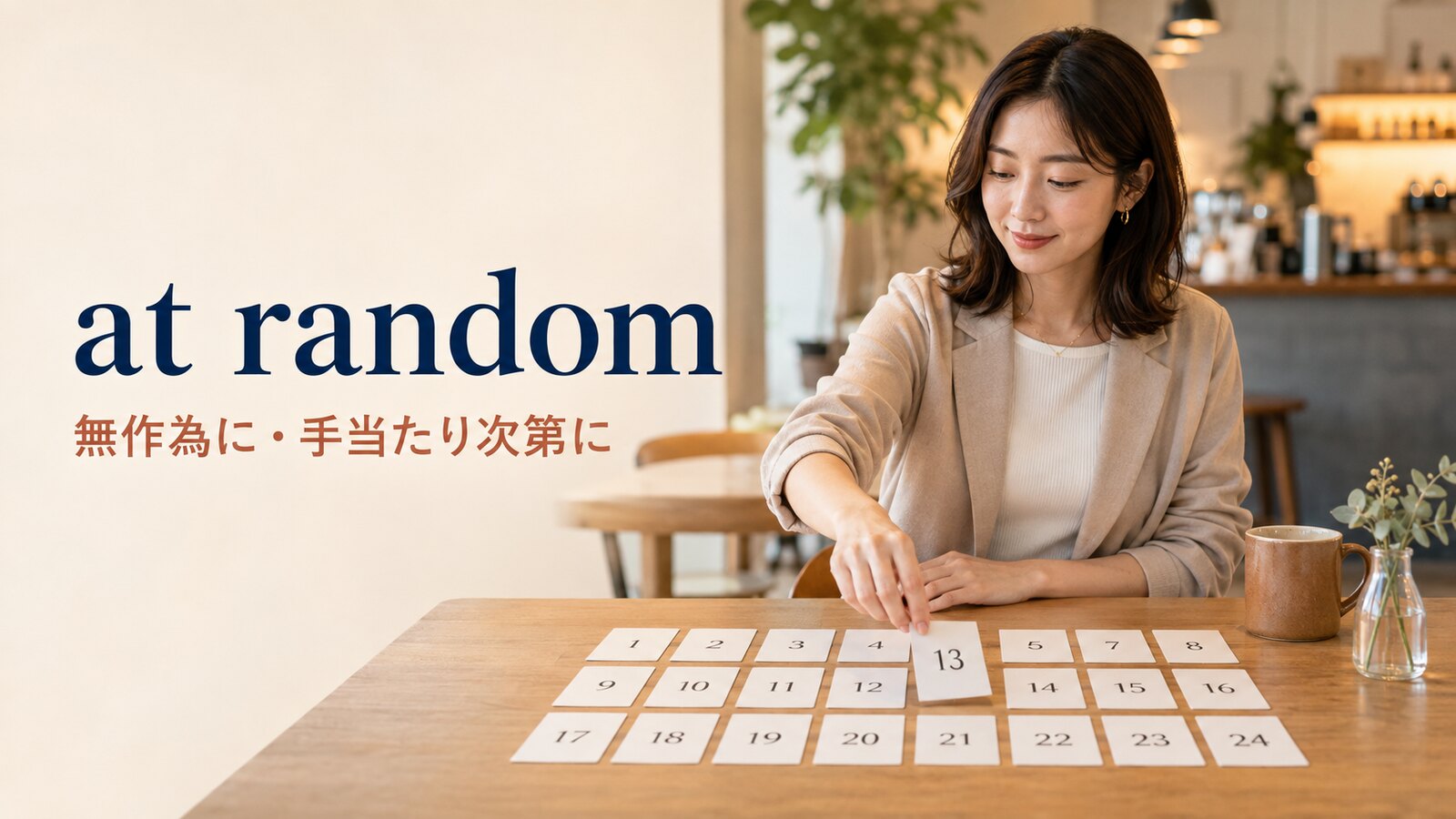 at randomの意味は？randomly・by chance・haphazardlyとの違い