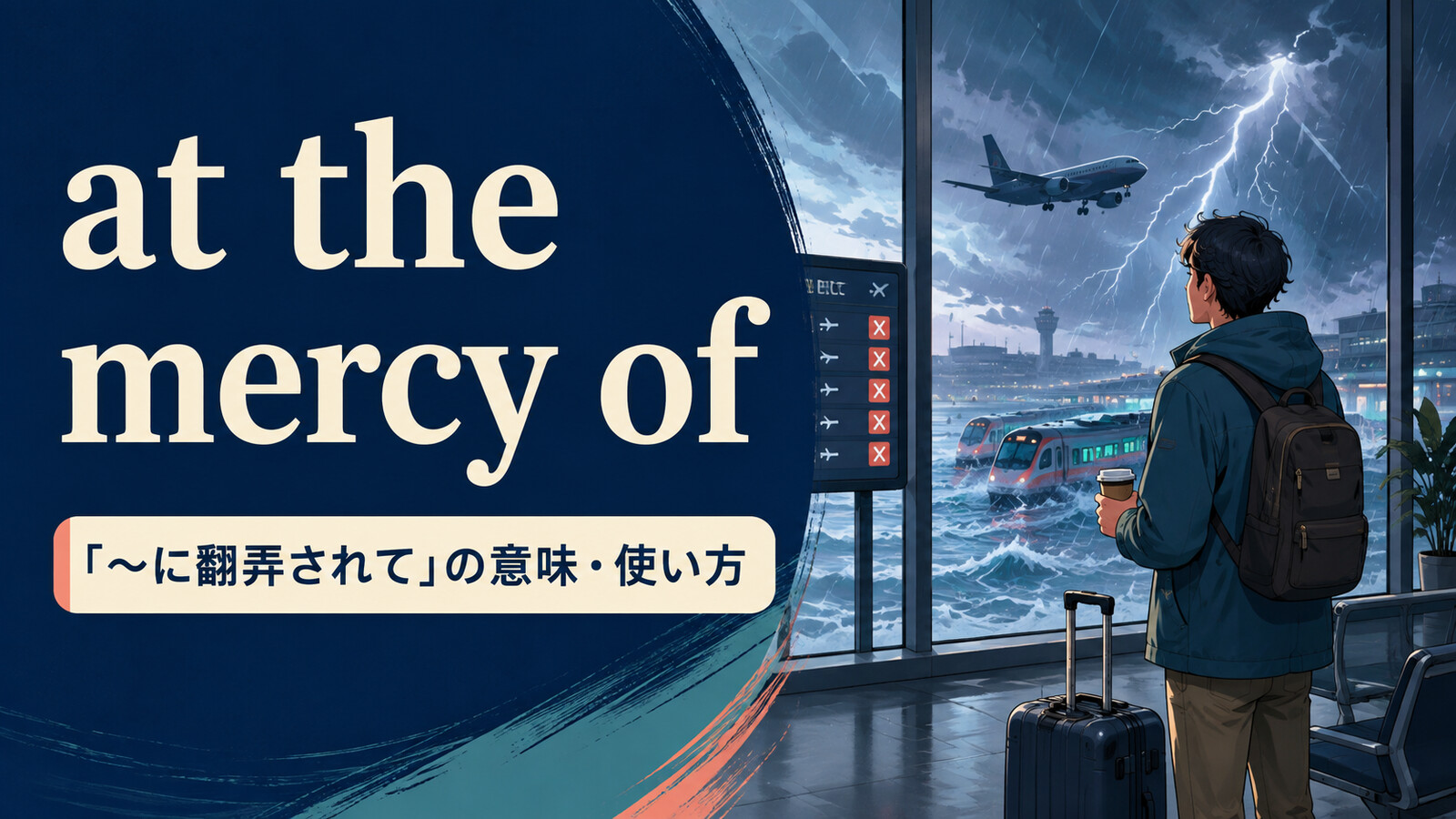 at the mercy ofの意味は？「〜に翻弄されて」の使い方とhave mercy onとの違い