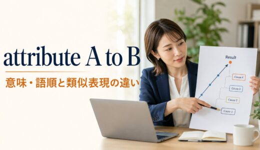 attribute A to Bの意味は？語順・受動態とdue to・contribute toとの違い