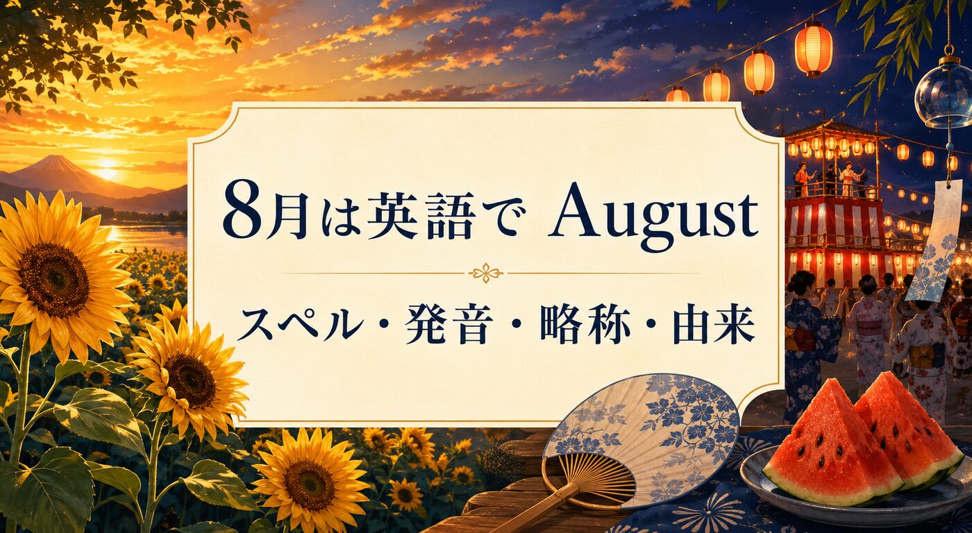 8月は英語でAugust スペル・発音・略称・由来