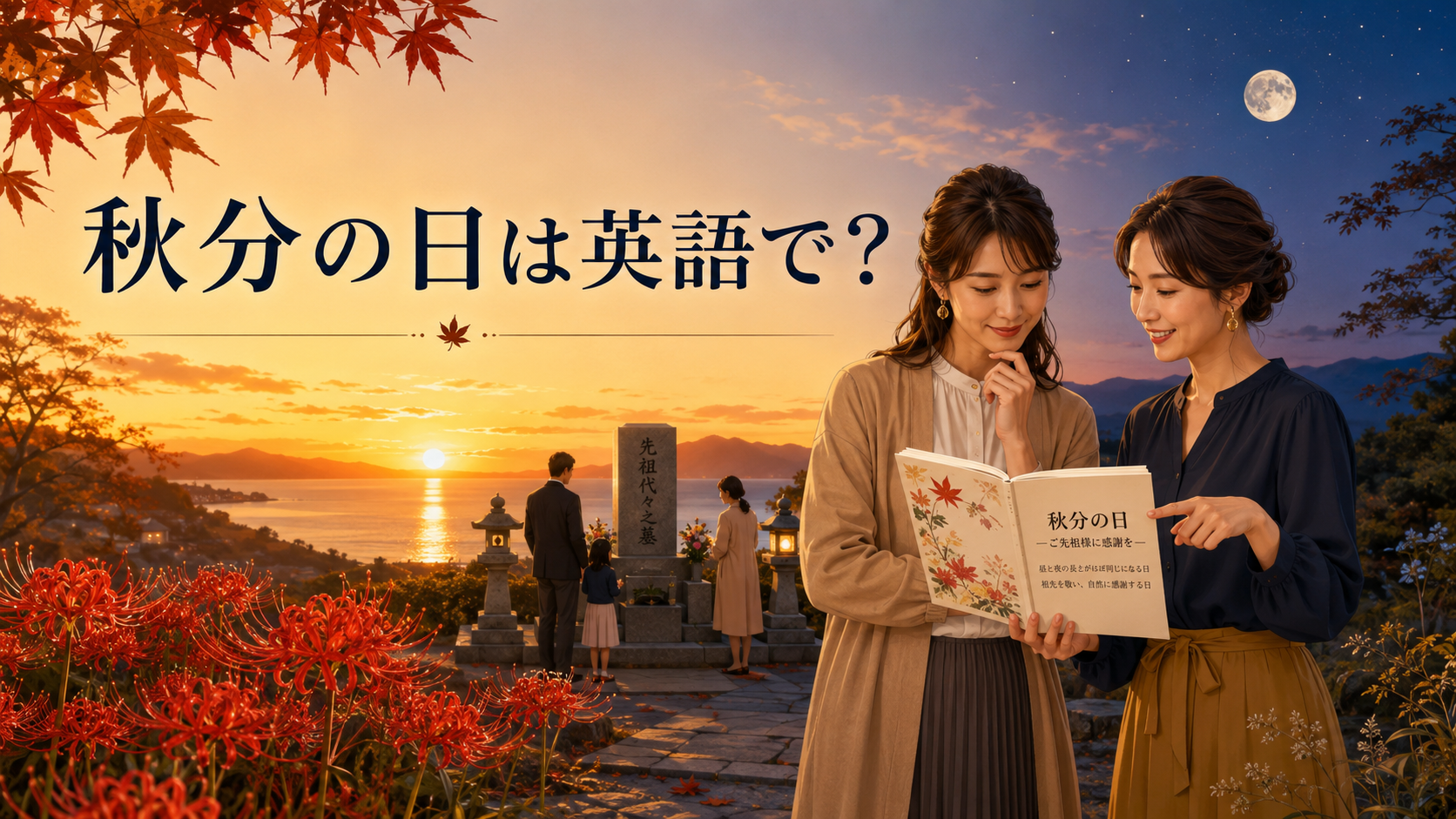 秋分の日は英語で？Autumnal Equinox Dayの意味と説明フレーズ