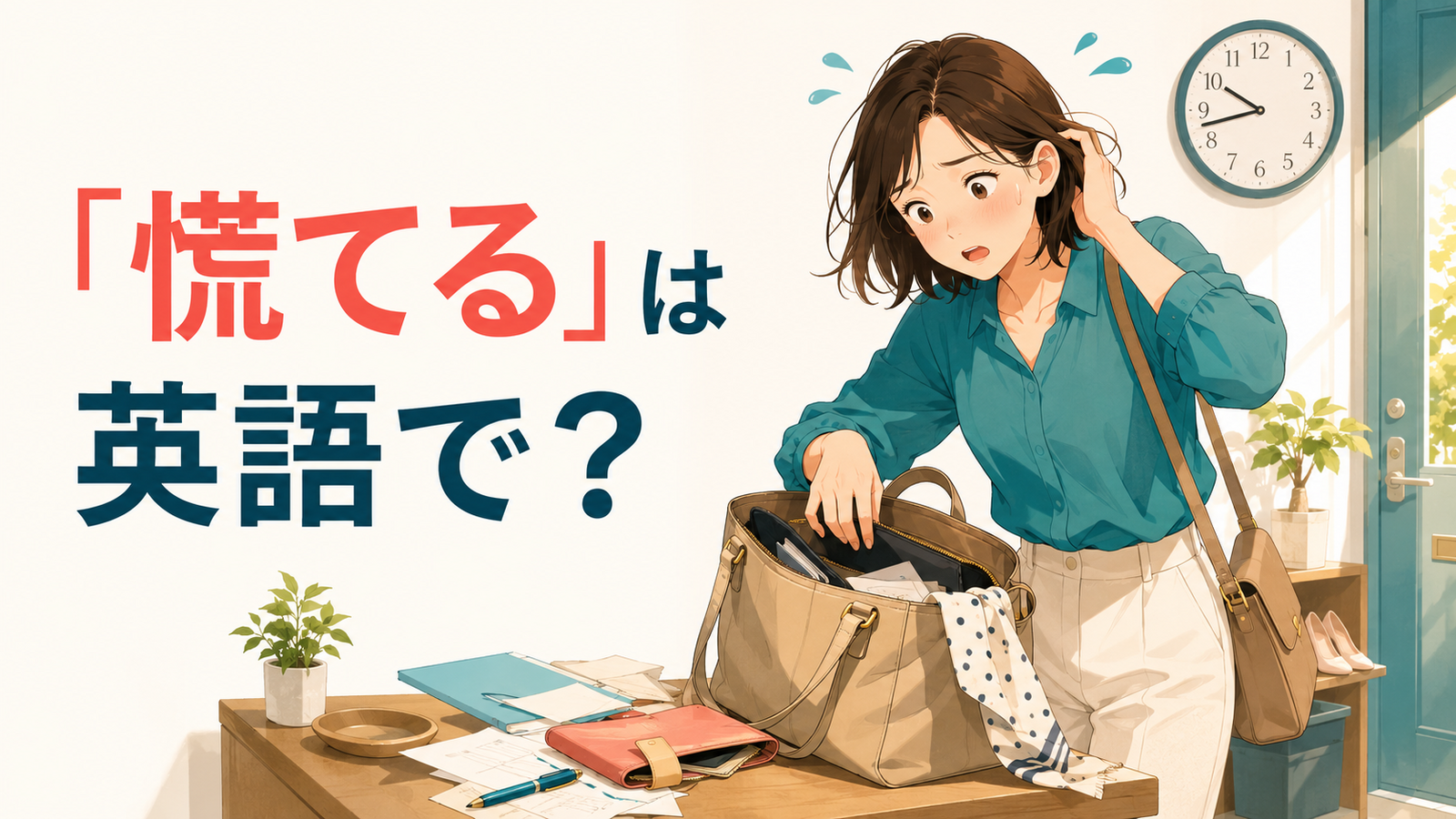 「慌てる」は英語で？panic・get flustered・rushの違い