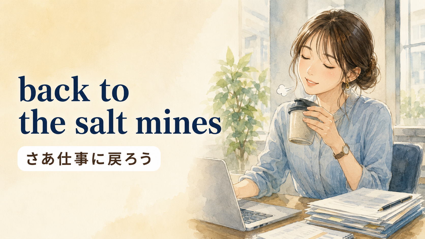 back to the salt minesの意味・使い方・例文を解説するアイキャッチ画像