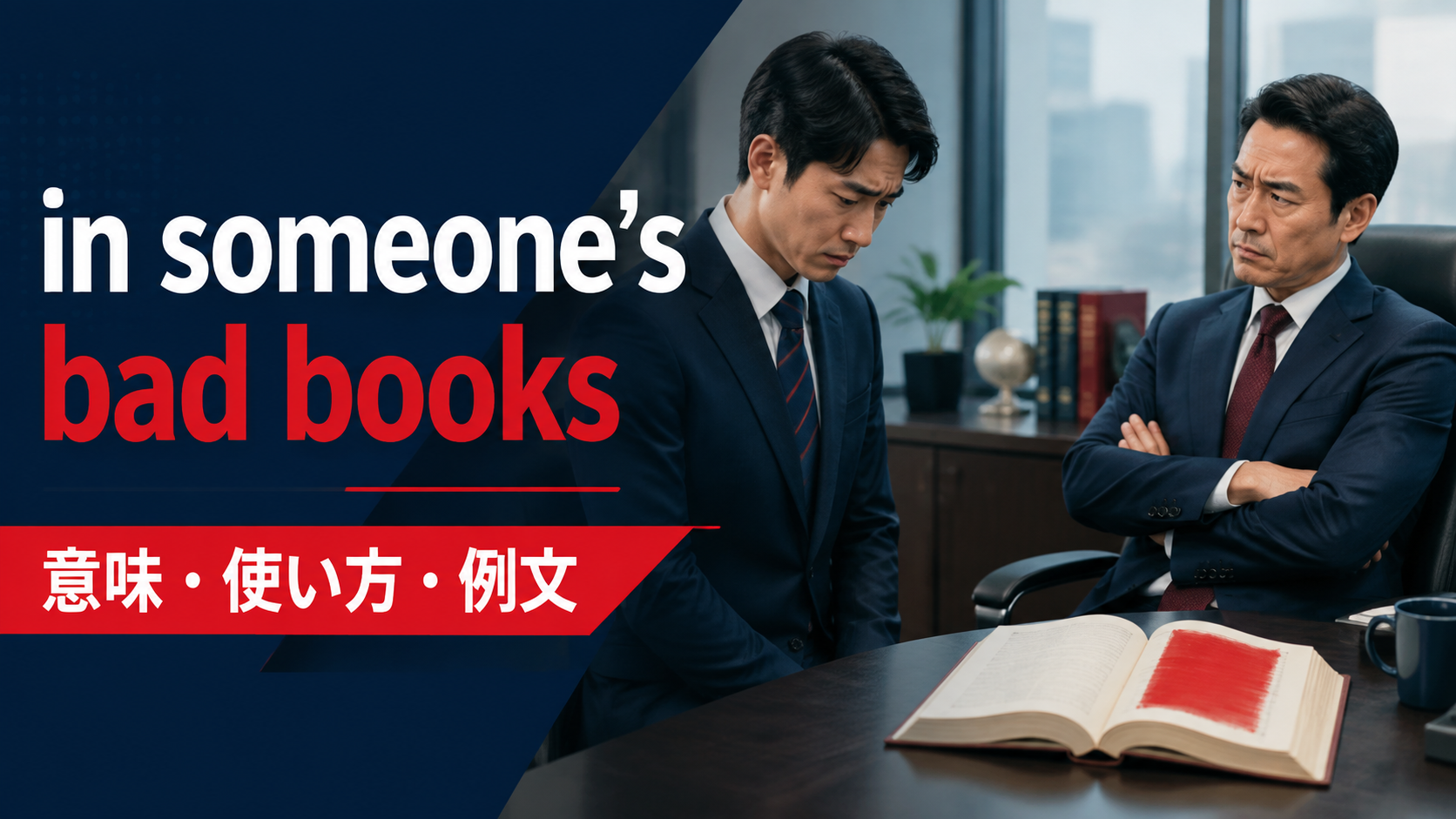in someone’s bad booksの意味・使い方