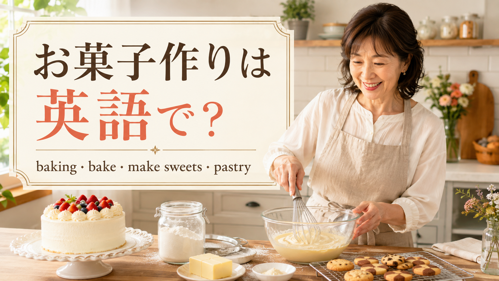 お菓子作りは英語で？baking・bake・make sweets・pastryの違い