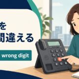 番号を押し間違える英語とmisdial・wrong digitの違い