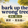 bark up the wrong treeの意味・使い方｜直訳から見当違いを理解