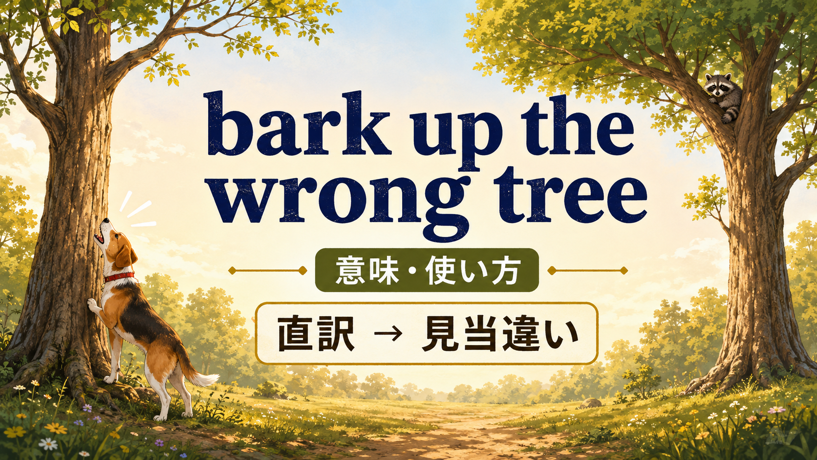 bark up the wrong treeの意味・使い方|直訳から見当違いを理解