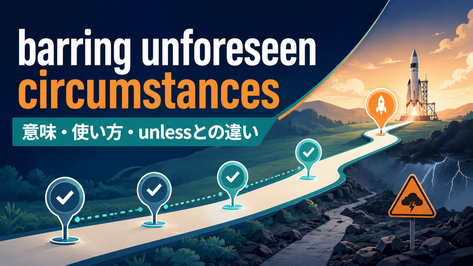 barringの意味は？barring unforeseen circumstancesの使い方とunlessとの違い