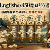 オグデンが頻度ではなく意味の設計によってBasic Englishの850語を選ぶ様子