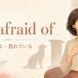be afraid ofの意味は「〜を怖がる・恐れている」