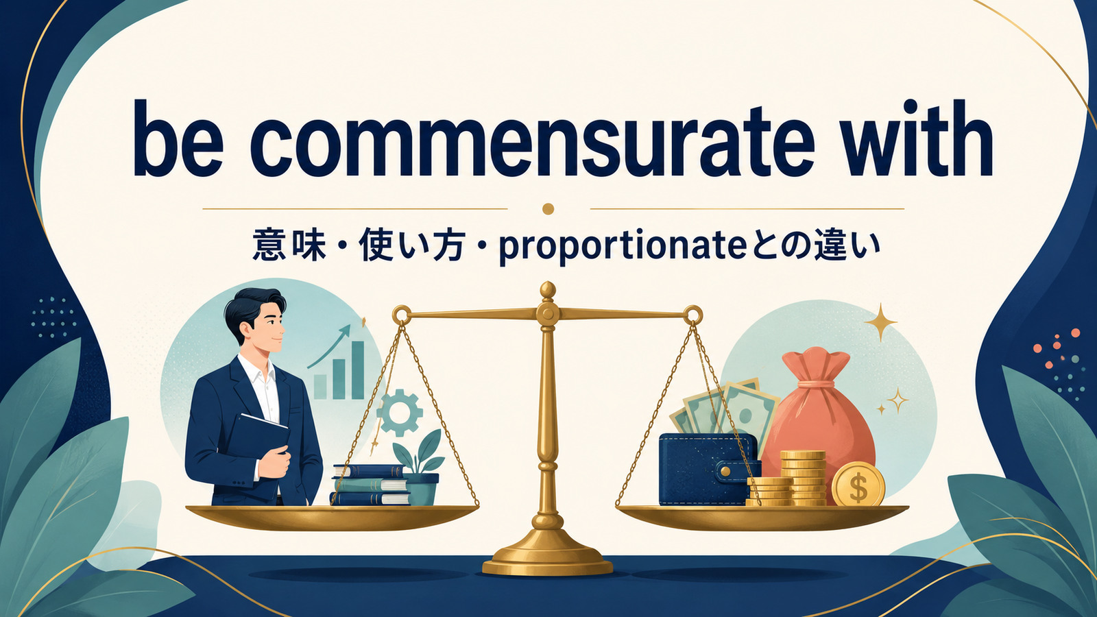 be commensurate withの意味は？「〜に見合う」の使い方とproportional toとの違い