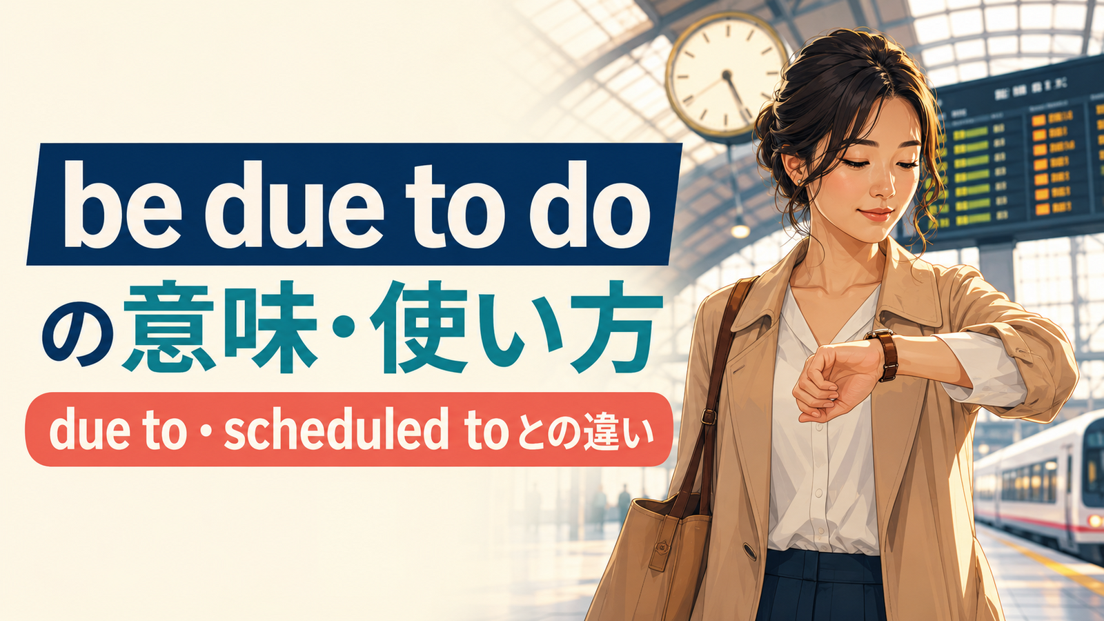 be due to doの意味は？「〜する予定・見込み」の使い方とdue to／scheduled toとの違い