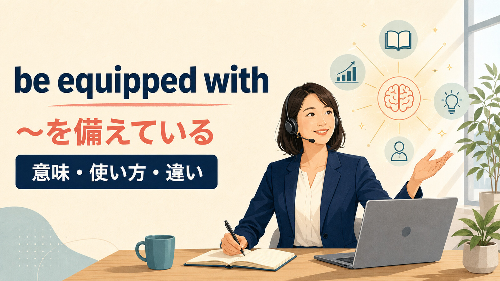 be equipped withの意味は？「〜を備えている」の使い方とbe provided withとの違い