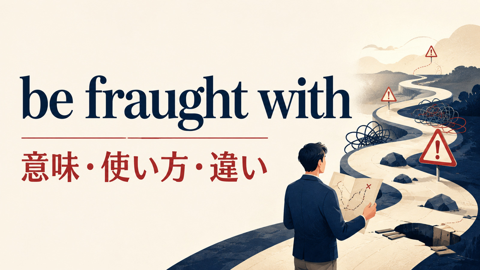 be fraught withの意味は？「問題・危険をはらむ」の使い方とfull ofとの違い