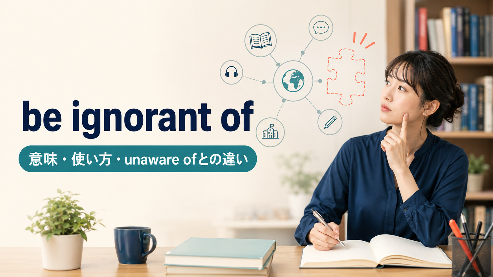 be ignorant ofの意味・使い方・be unaware ofとの違い