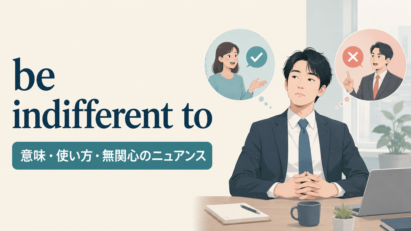 be indifferent toの意味・使い方・無関心のニュアンス