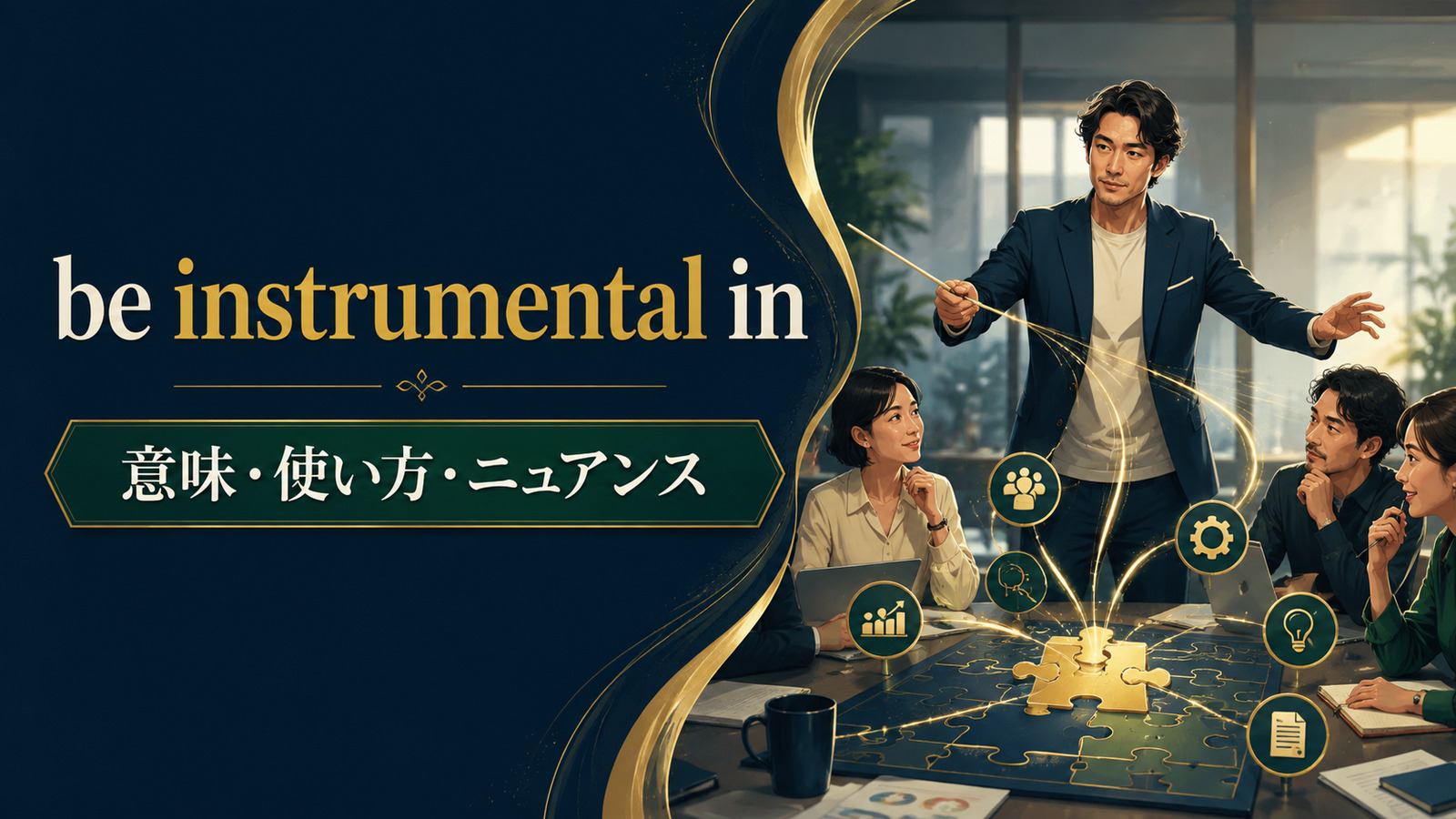 be instrumental inの意味・使い方・ニュアンス