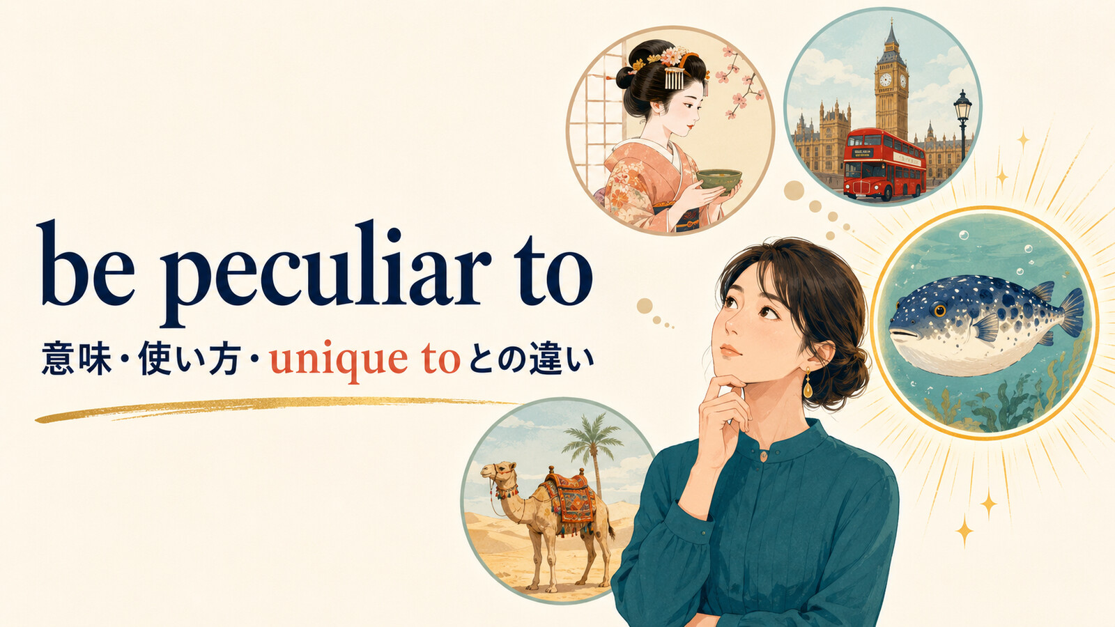 be peculiar toの意味は？「〜に特有」の使い方とunique toとの違い