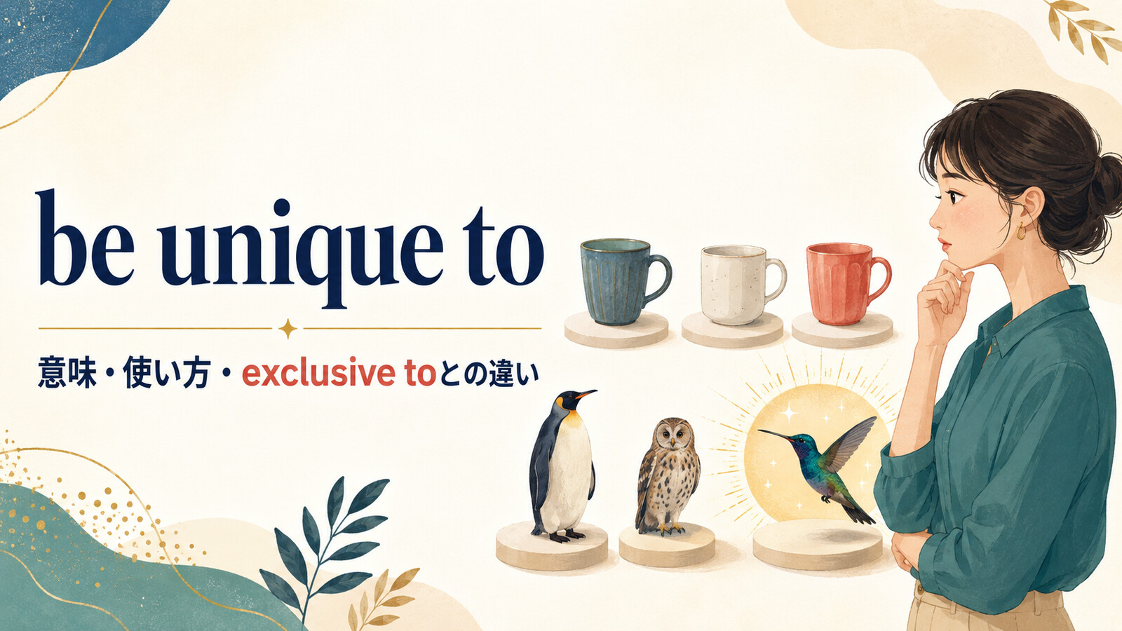 be unique toの意味は？語順とunique in・exclusive toとの違い