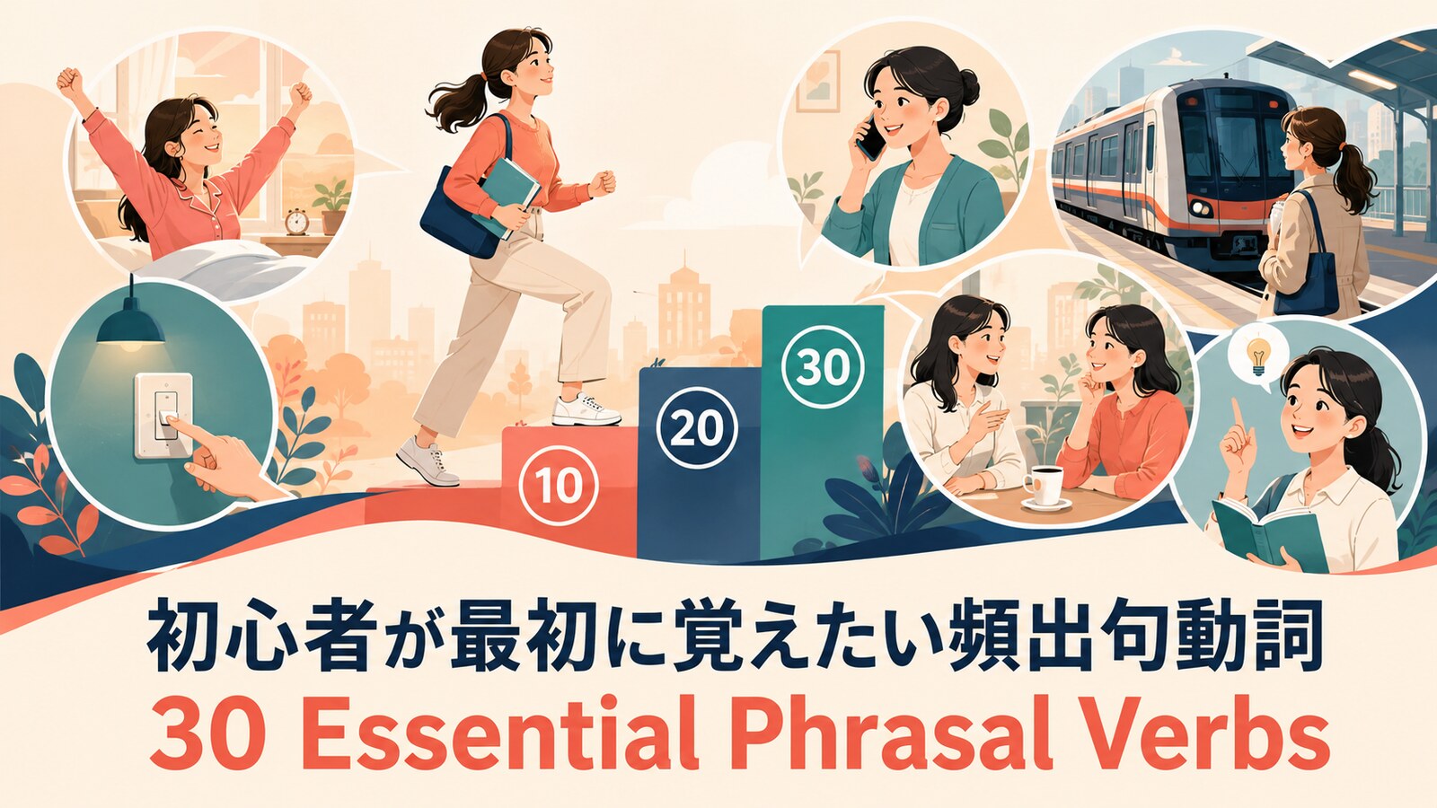 初心者が最初に覚えたい頻出句動詞30選｜意味・例文・語順を学習順に解説