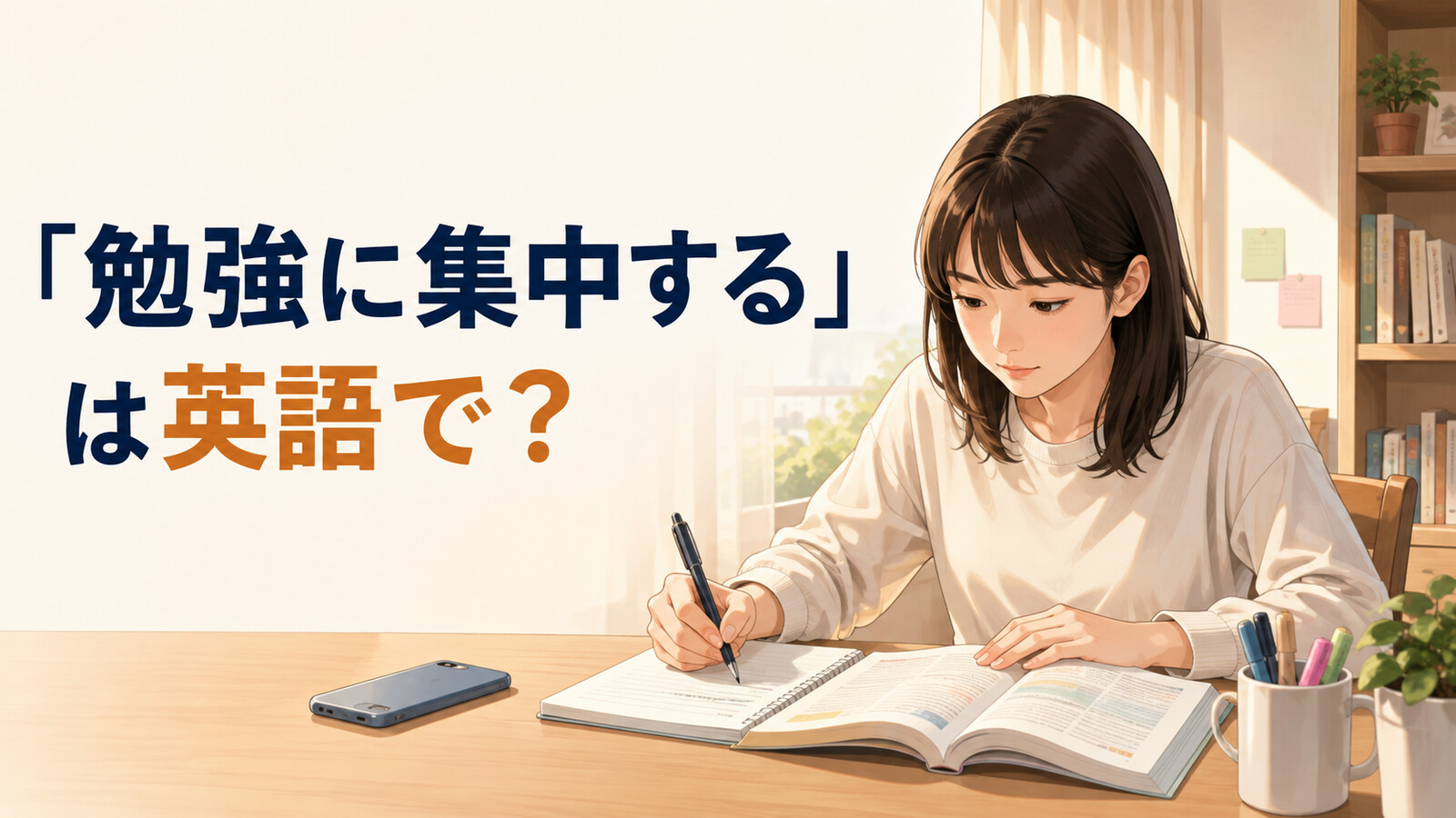 「勉強に集中する」は英語で？focus on・concentrate on・pay attention toの違いと簡単な言い換え