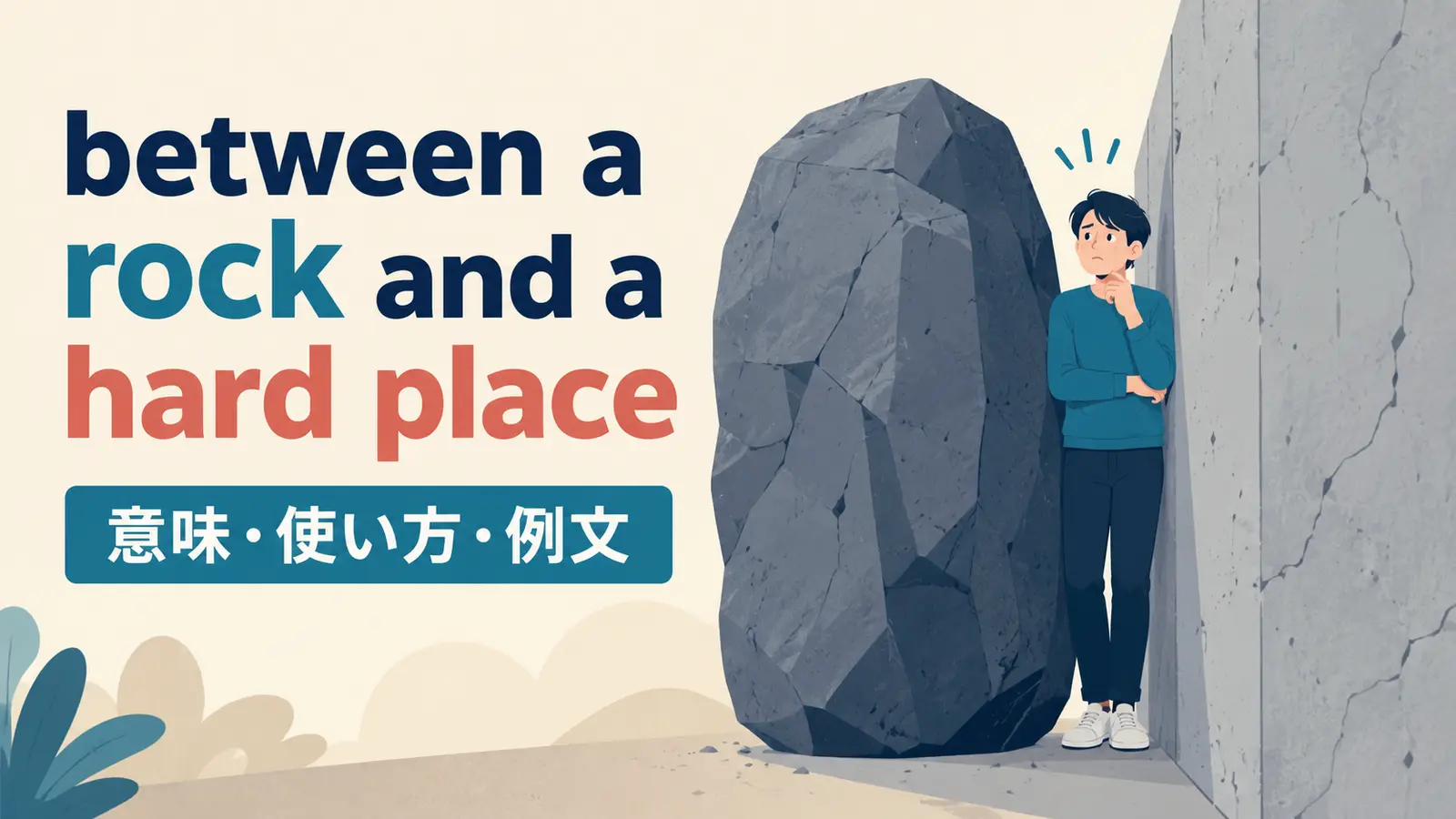 between a rock and a hard placeの意味は？「板挟み」の使い方と例文