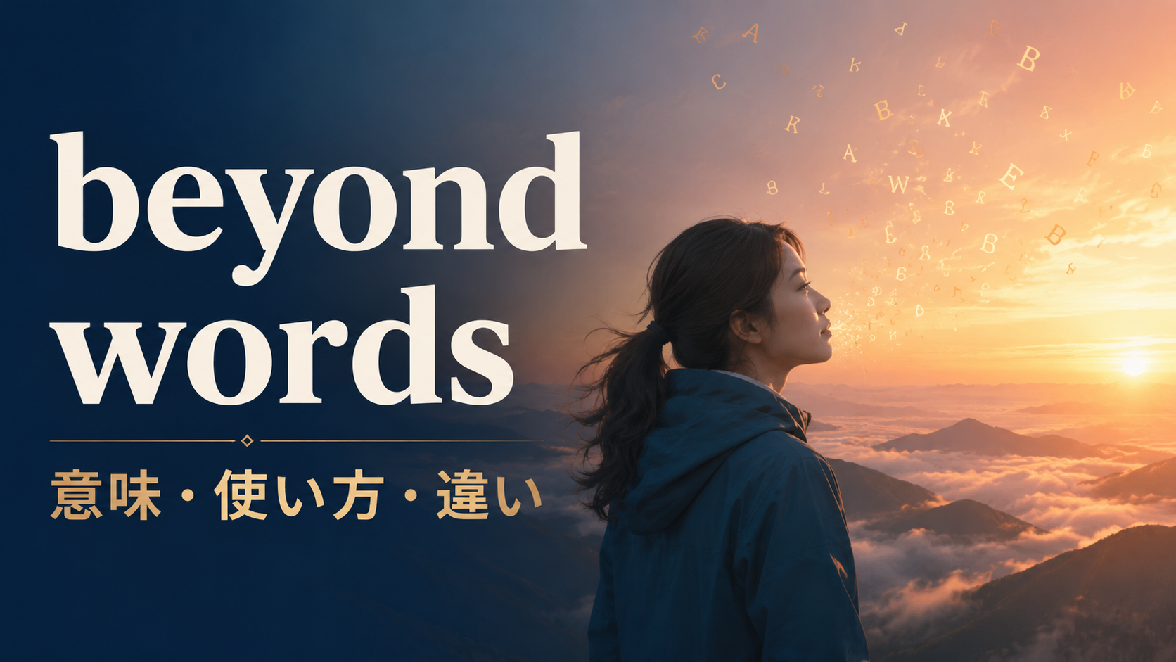 beyond wordsの意味は？「言葉では表せないほど」の使い方と類似表現との違い